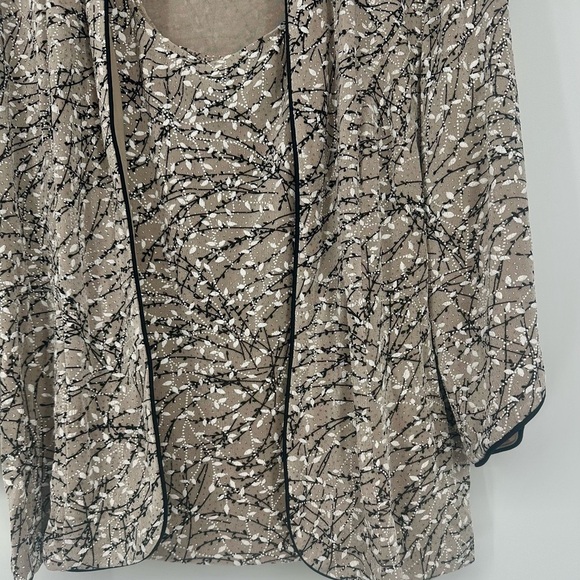 Alex Evenings Printed Mandarin Vine Jacket Size S - Picture 3 of 9